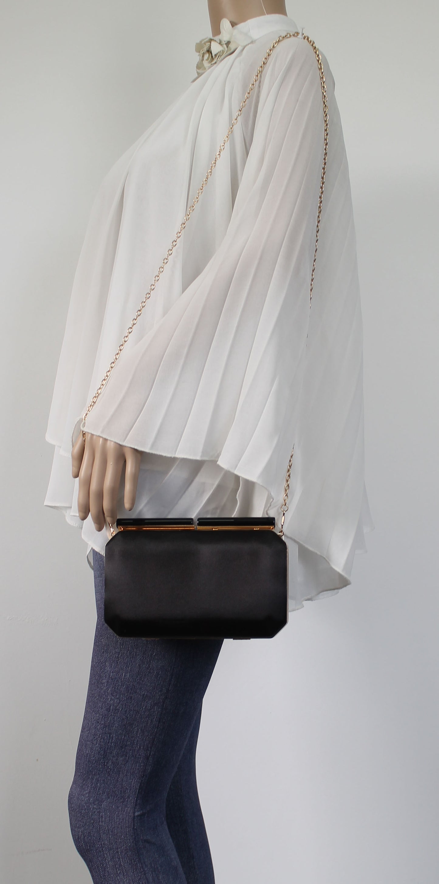 SWANKYSWANS Millie Clutch Bag Black Cute Cheap Clutch Bag For Weddings School and Work