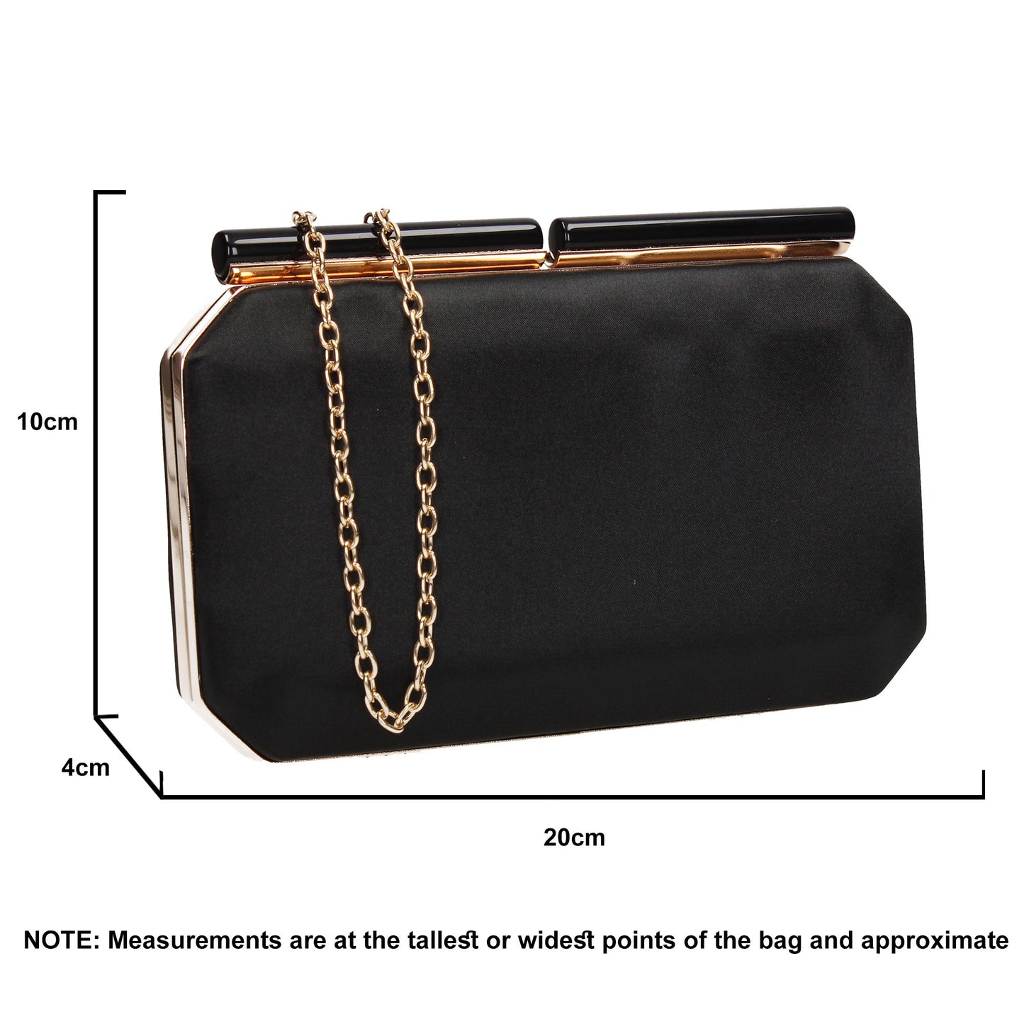 SWANKYSWANS Millie Clutch Bag Black Cute Cheap Clutch Bag For Weddings School and Work