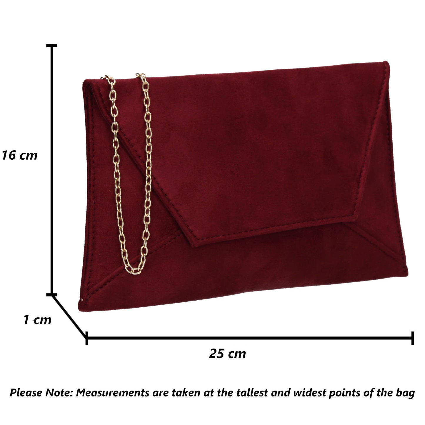 Dory Envelope Clutch Bag Burgundy