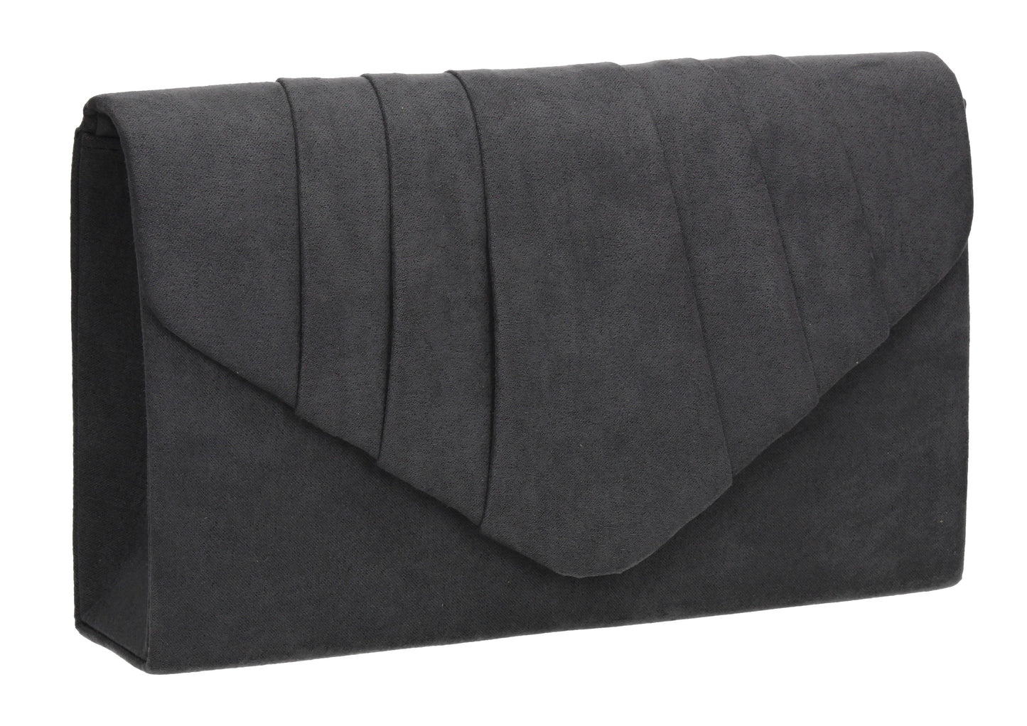 Iggy Faux Suede Clutch Bag Charcoal