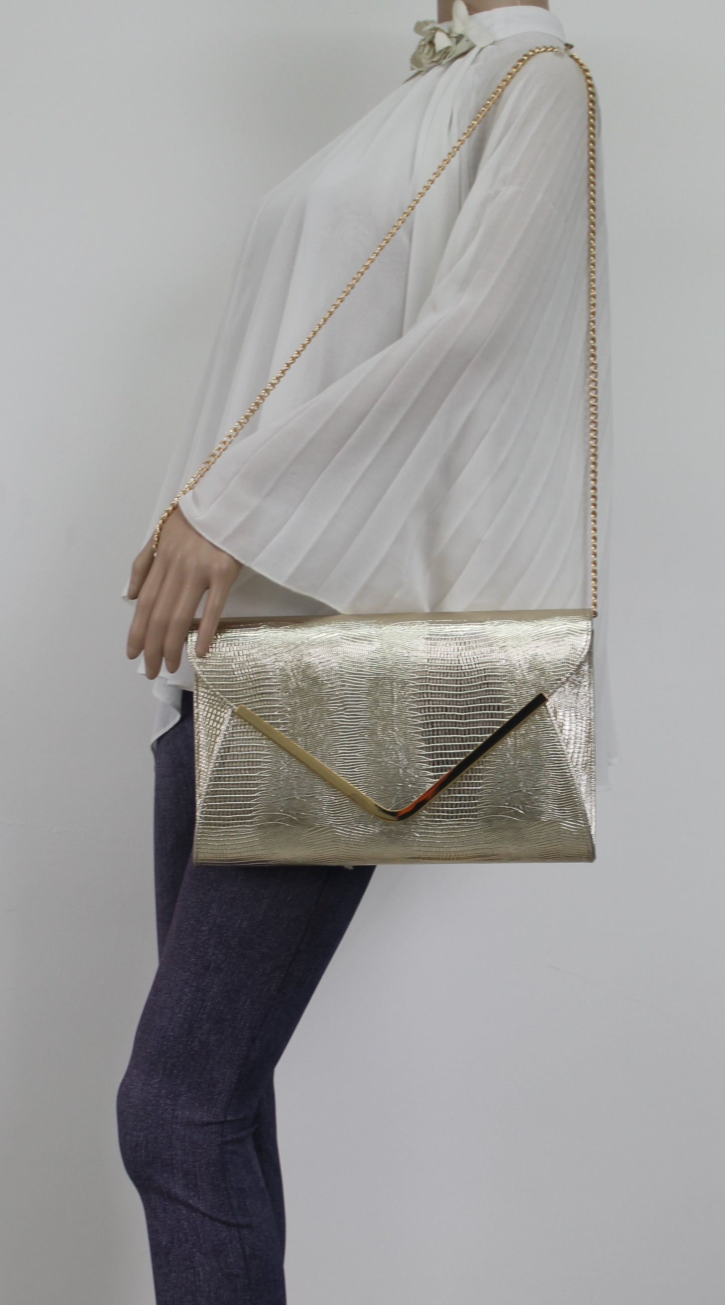 Lauren Clutch Bag Gold