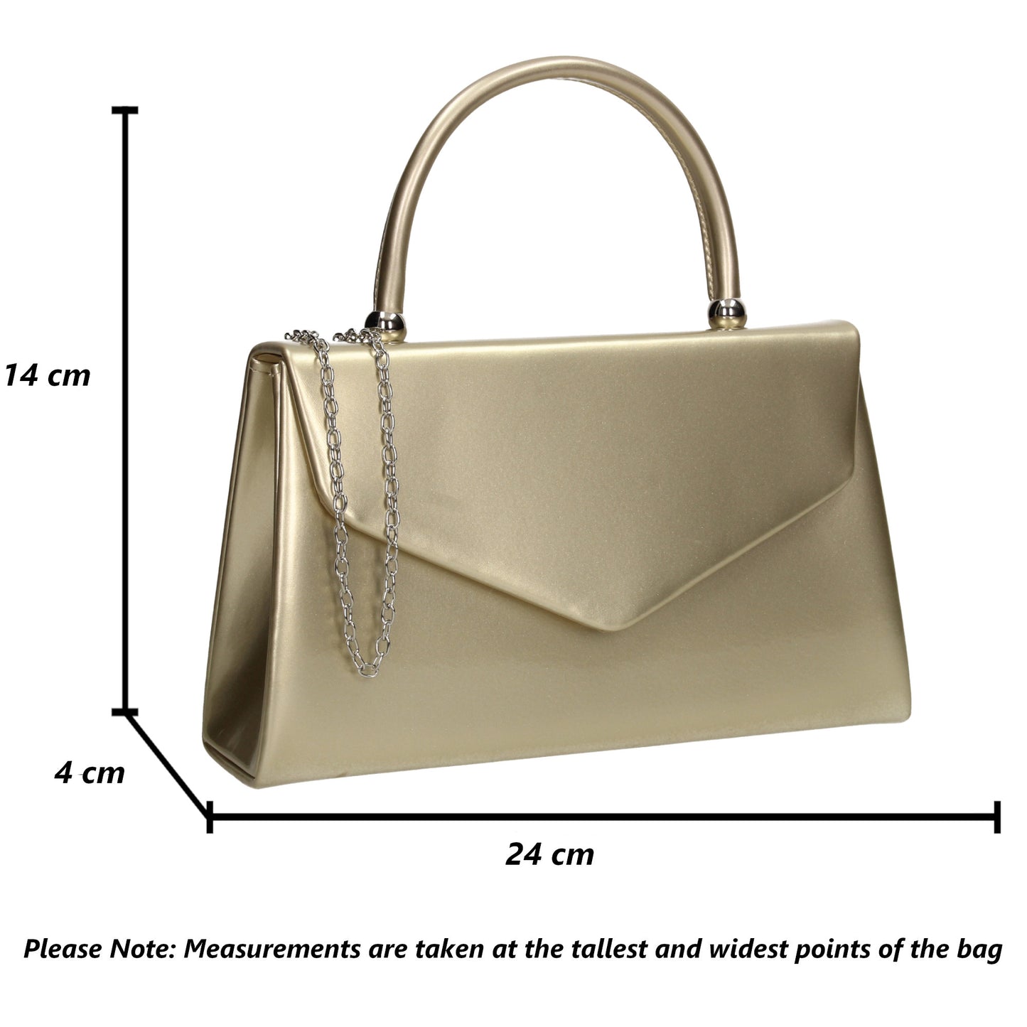 Zoey Patent Envelope Mini-Handbag Clutch Bag Gold