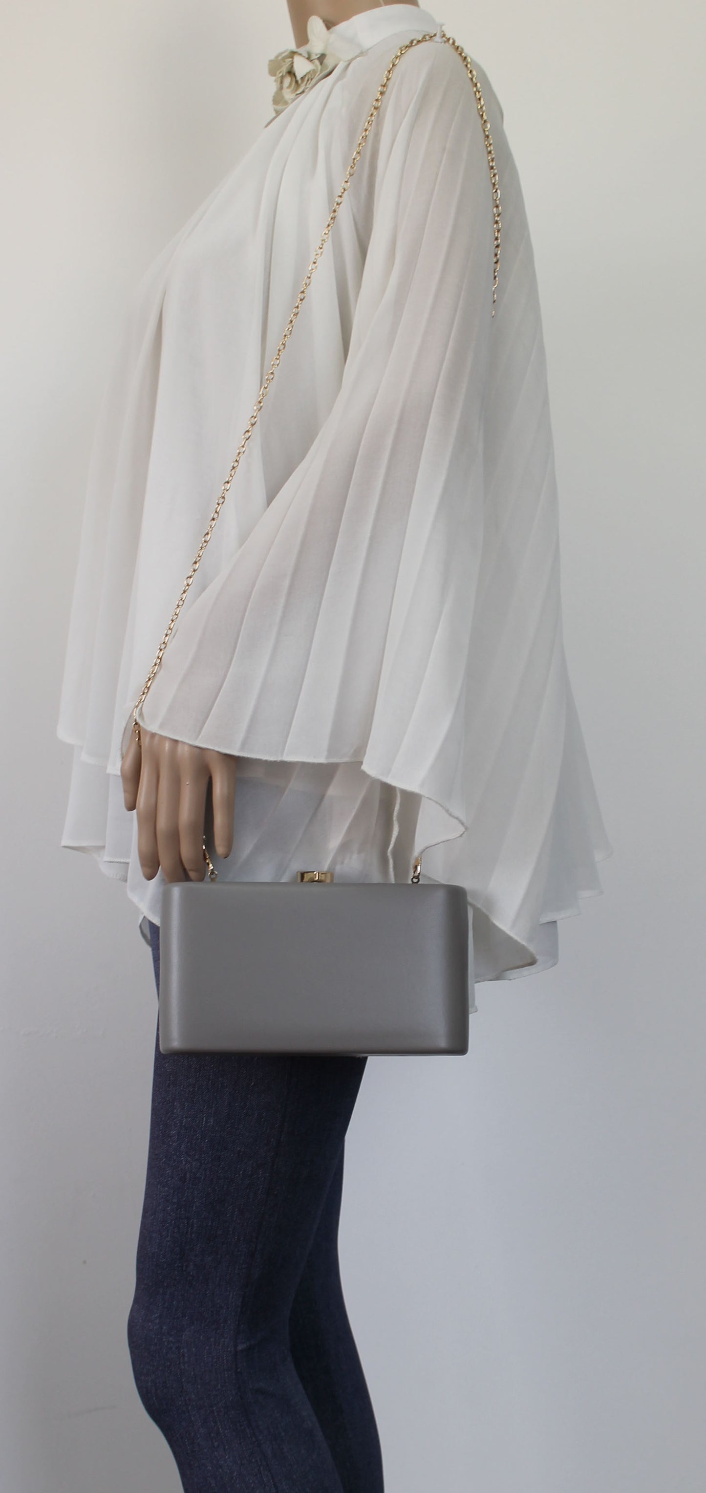 SWANKYSWANS Ruth Clutch Bag Grey Cute Cheap Clutch Bag For Weddings School and Work