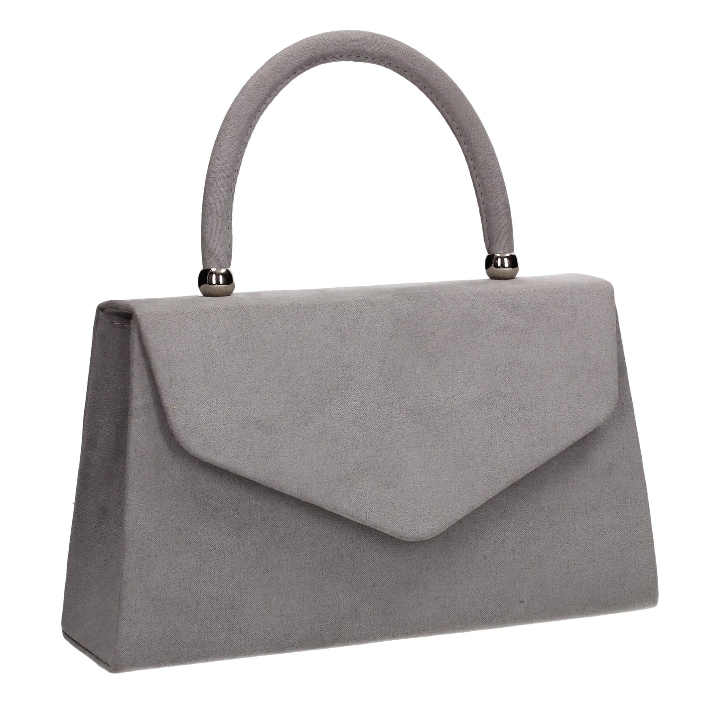 Kendall Faux Suede Clutch Bag Grey