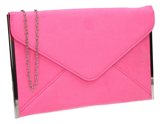 Louis Slim Clutch Bag Neon Pink