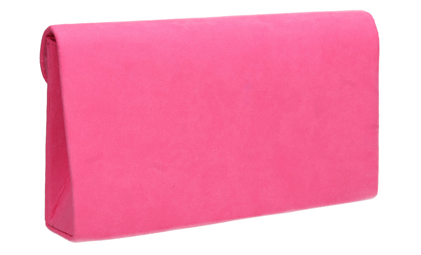 Oscar Faux Suede Envelope Clutch Bag Neon Pink