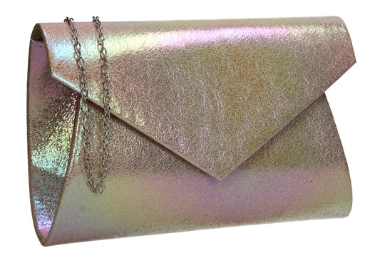 Karina Rainbow Style Clutch Bag Pink