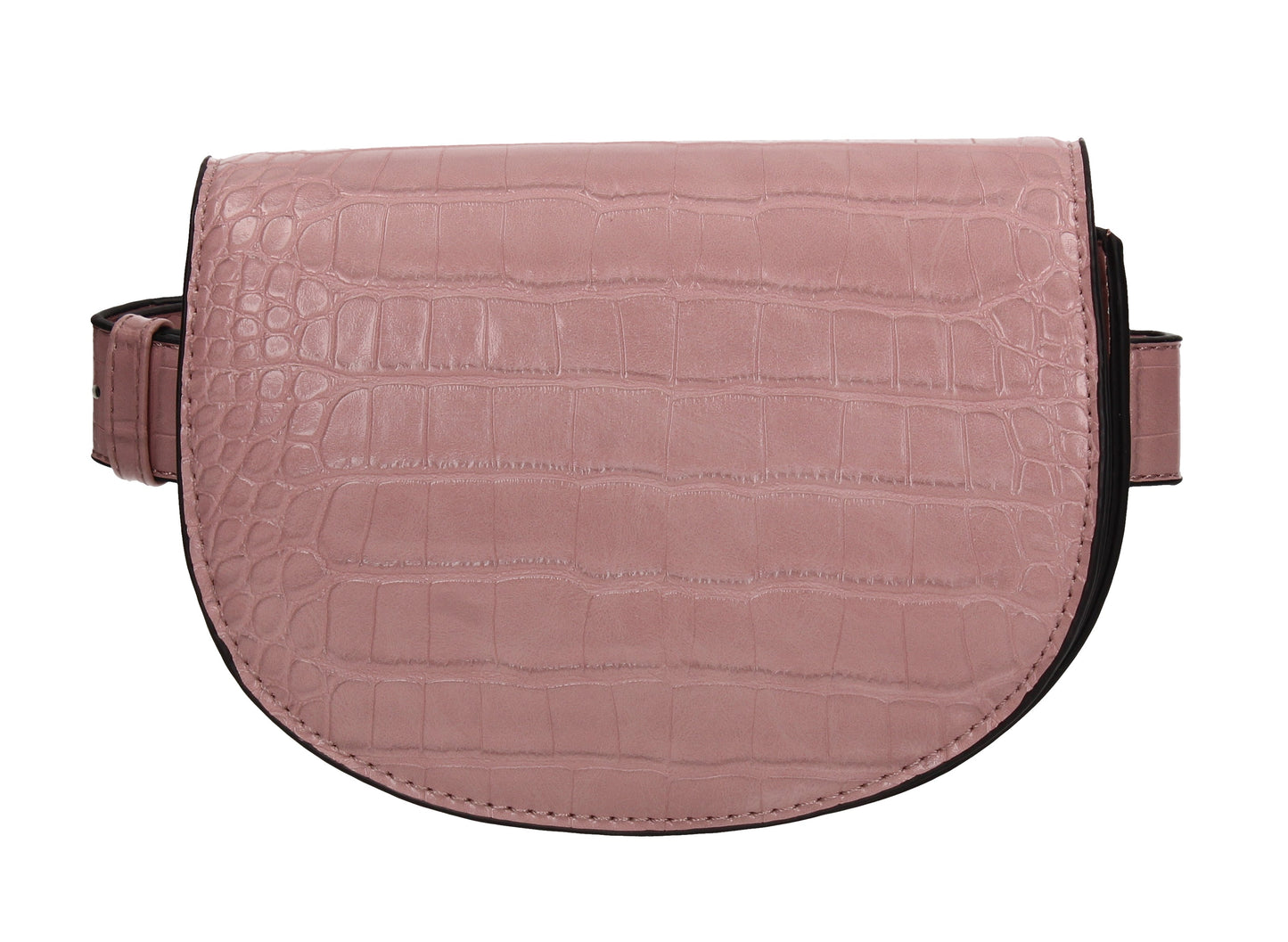 Aminah Faux Leather Snakeskin effect Belt Bag Pink
