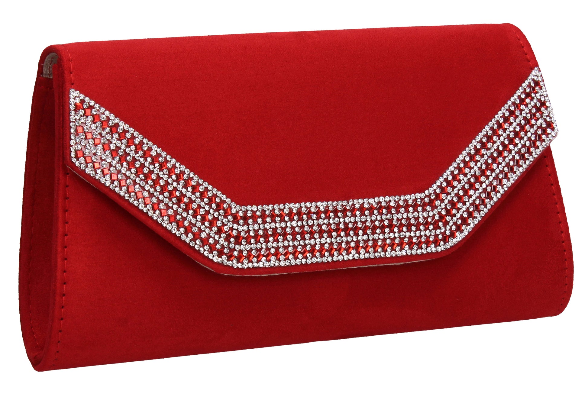 SWANKYSWANS Harper Clutch Bag Red Cute Cheap Clutch Bag For Weddings School and Work