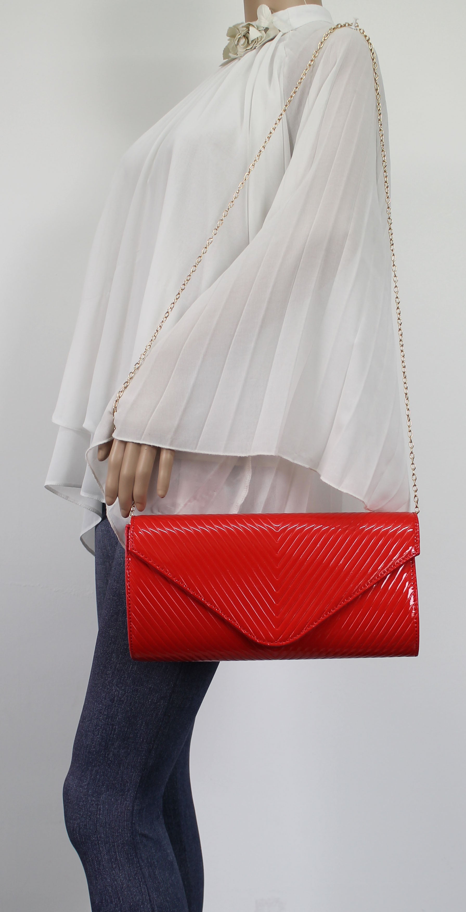 SWANKYSWANS Vanesa Clutch Bag Red Cute Cheap Clutch Bag For Weddings School and Work