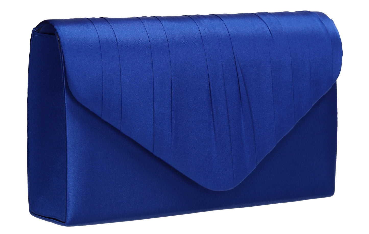 Chantel Beautiful Satin Envelope Clutch Bag Royal Blue