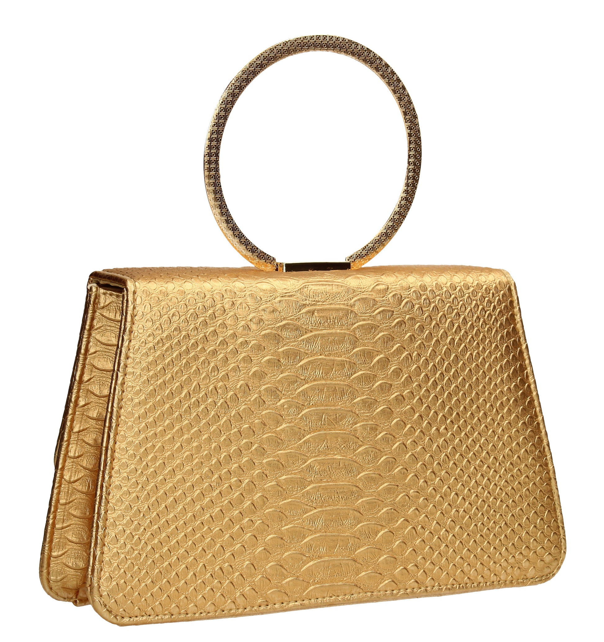 SWANKYSWANS Piper Clutch Bag Gold Cute Cheap Clutch Bag For Weddings School and Work