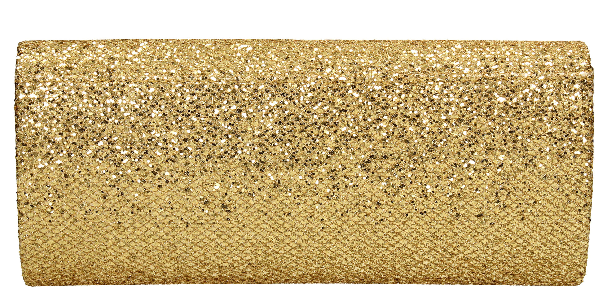SWANKYSWANS Giselle Glitter Clutch Bag Gold Cute Cheap Clutch Bag For Weddings School and Work