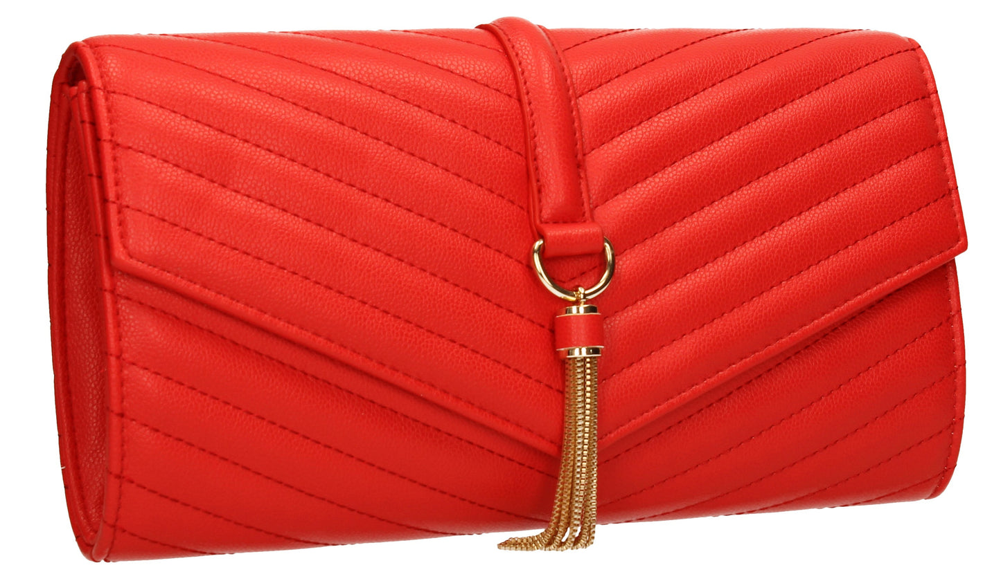 SWANKYSWANS Temperley Clutch Bag Red Cute Cheap Clutch Bag For Weddings School and Work