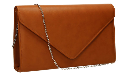 SWANKYSWANS Jenny Envelope Clutch Bag Brown Cute Cheap Clutch Bag For Weddings School and Work