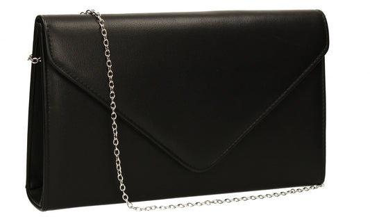 SWANKYSWANS Jenny Envelope Clutch Bag Black Cute Cheap Clutch Bag For Weddings School and Work