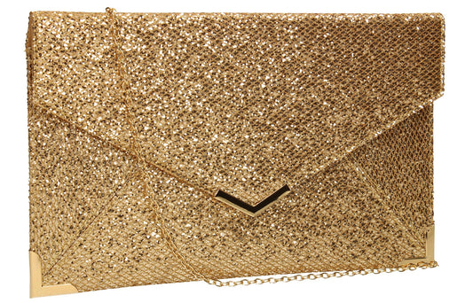 SWANKYSWANS Korie Clutch Bag Champagne Cute Cheap Clutch Bag For Weddings School and Work