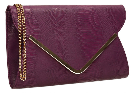 SWANKYSWANS Lauren Clutch Bag Purple Cute Cheap Clutch Bag For Weddings School and Work