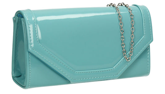 SWANKYSWANS Melania Clutch Bag Light Blue Cute Cheap Clutch Bag For Weddings School and Work