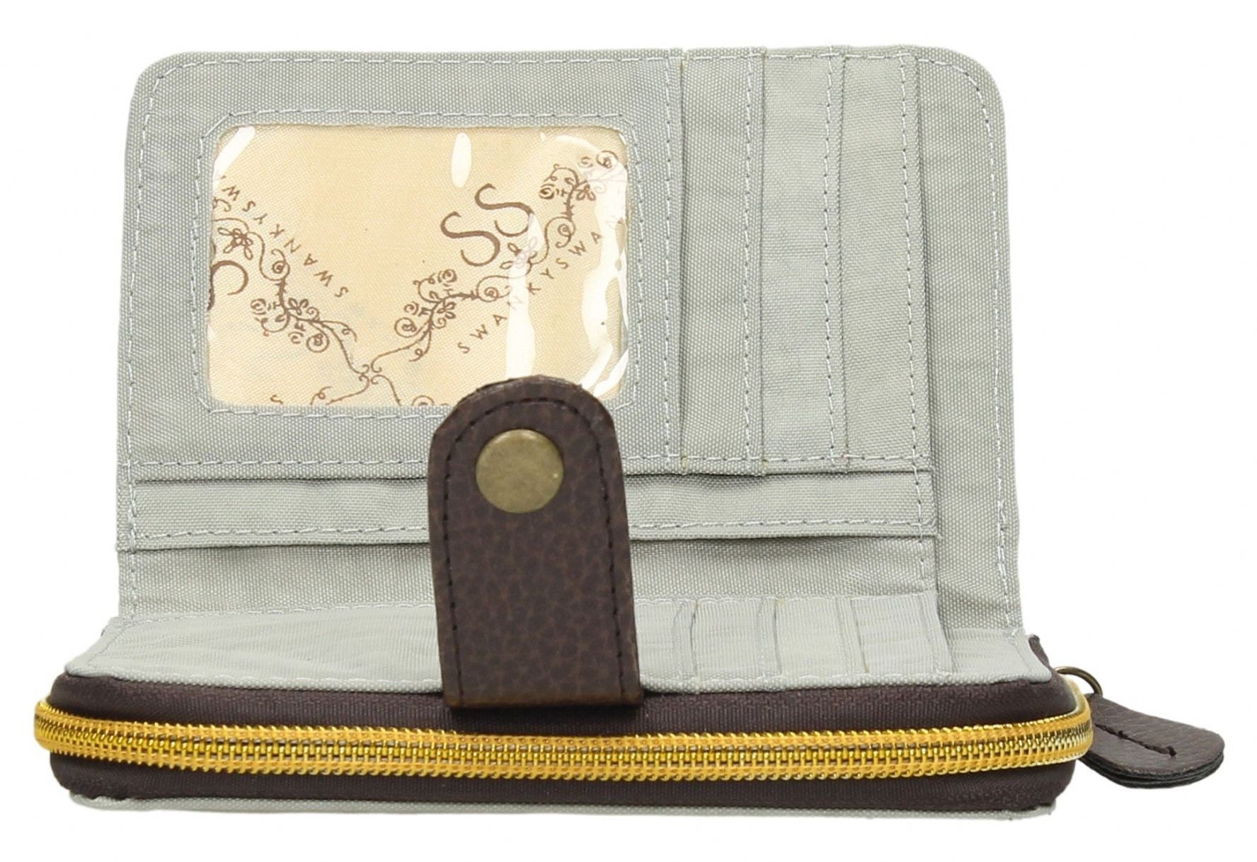 Swanky Swank Riley Nylon Bi-fold Purse GreyCheap Cute School Wallets Purses Bags Animal