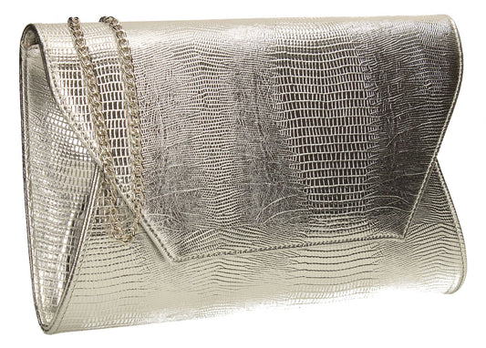 SWANKYSWANS Tania Clutch Bag Silver Cute Cheap Clutch Bag For Weddings School and Work