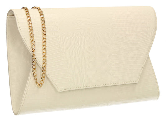SWANKYSWANS Tania Clutch Bag White Cute Cheap Clutch Bag For Weddings School and Work
