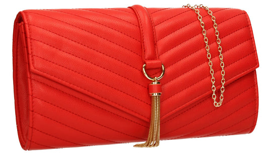 SWANKYSWANS Temperley Clutch Bag Red Cute Cheap Clutch Bag For Weddings School and Work