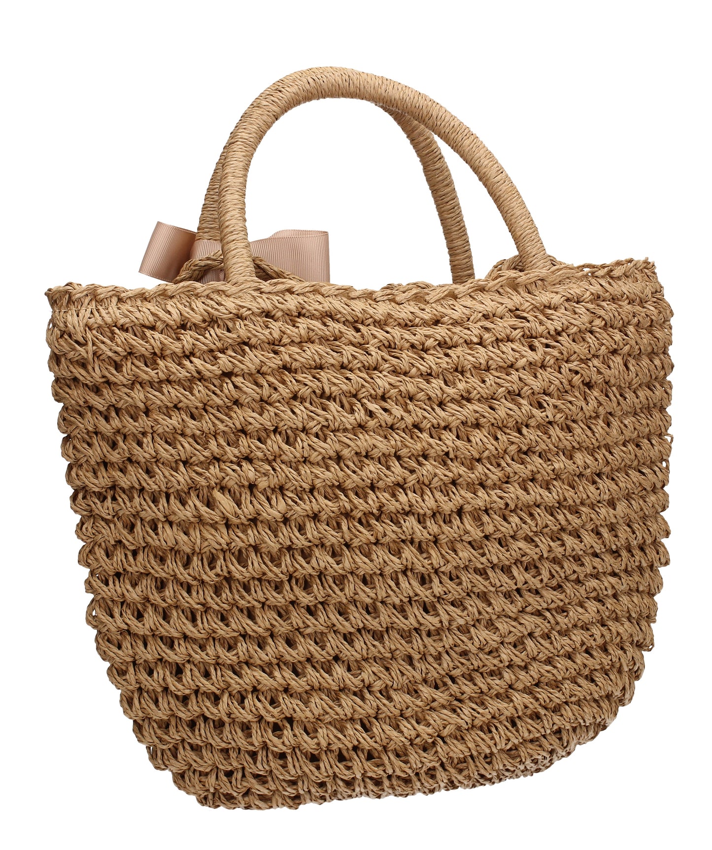 Swanky Swans Straw Soft Basket Style Beach Tote Bag Summer HandbagPerfect for School, Weddings, Day out!