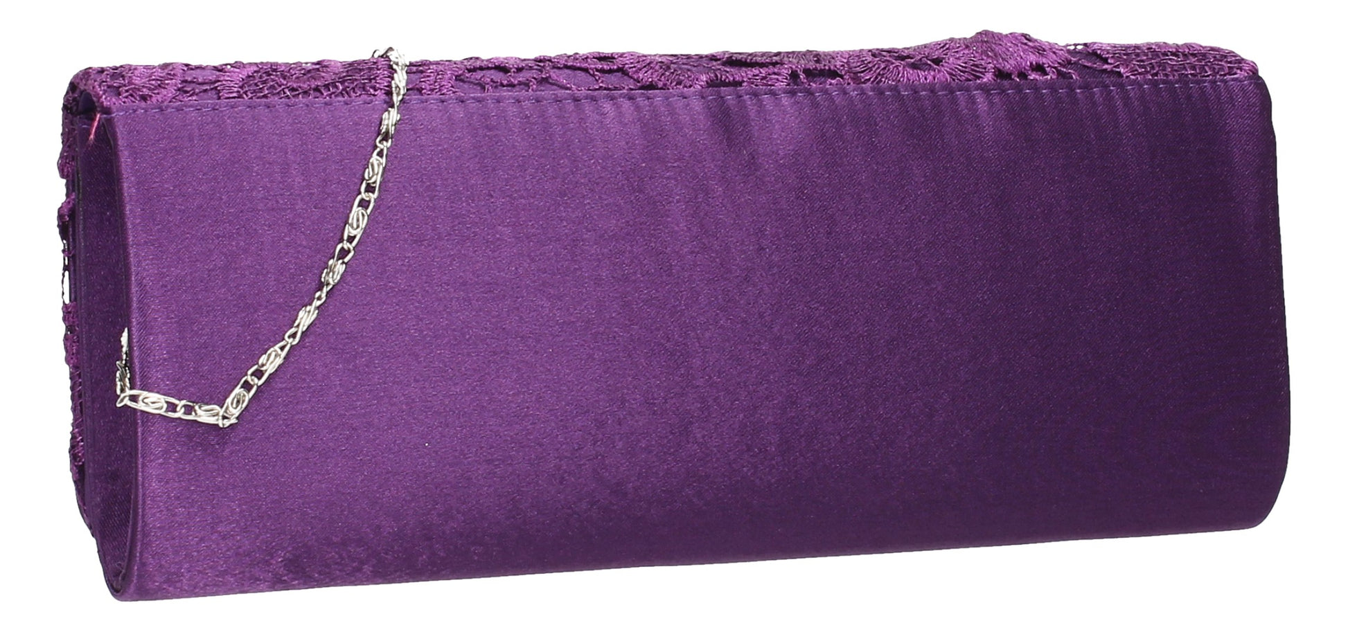 SWANKYSWANS Kelly Lace Clutch Bag Purple Cute Cheap Clutch Bag For Weddings School and Work