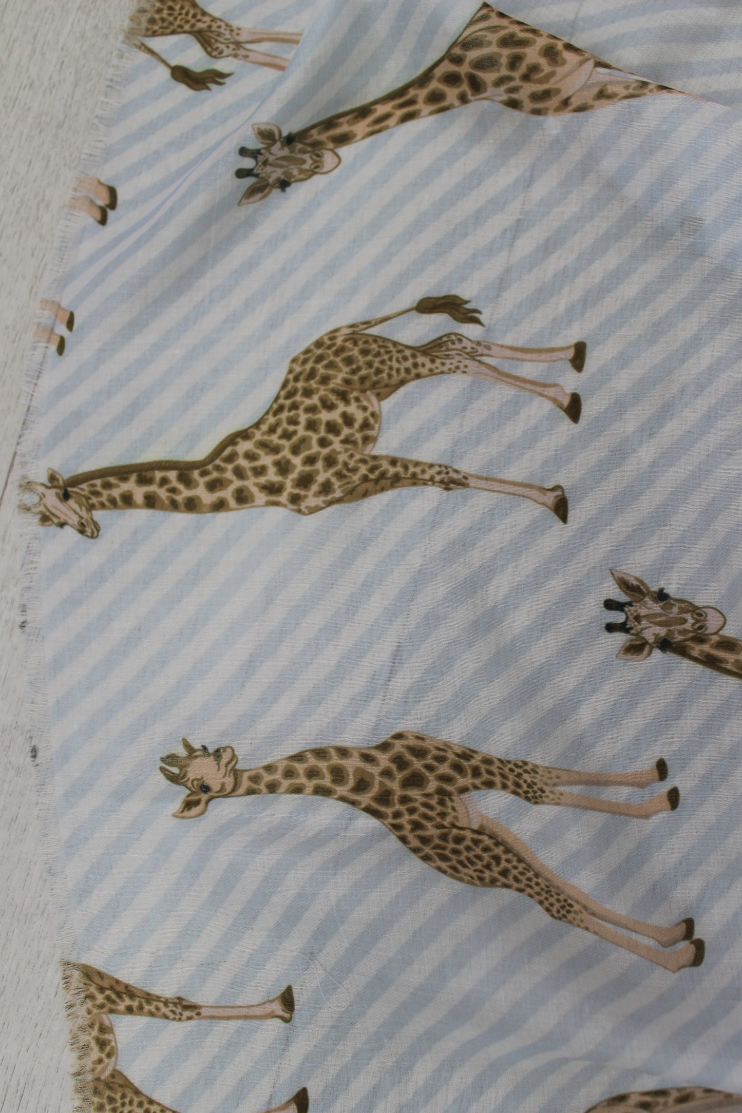 Giraffe Animal Print Scarf White