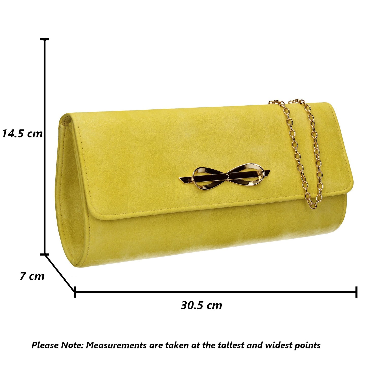 SWANKYSWANS Abigail Clutch Bag Yellow Cute Cheap Clutch Bag For Weddings School and Work