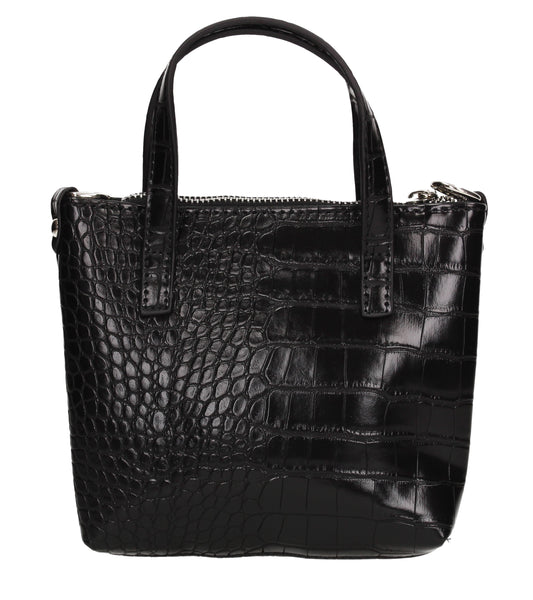Hallie Faux Leather Croc Effect Mini Tote Crossbody Bag