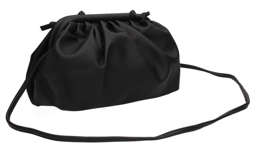 Talia Soft Faux Leather Pouch Crossbody Bag Black