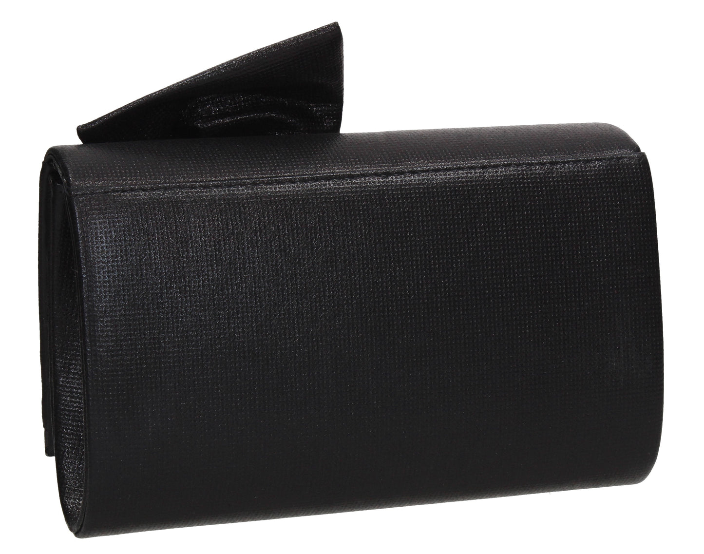 June Bow Style Clutch Bag Black