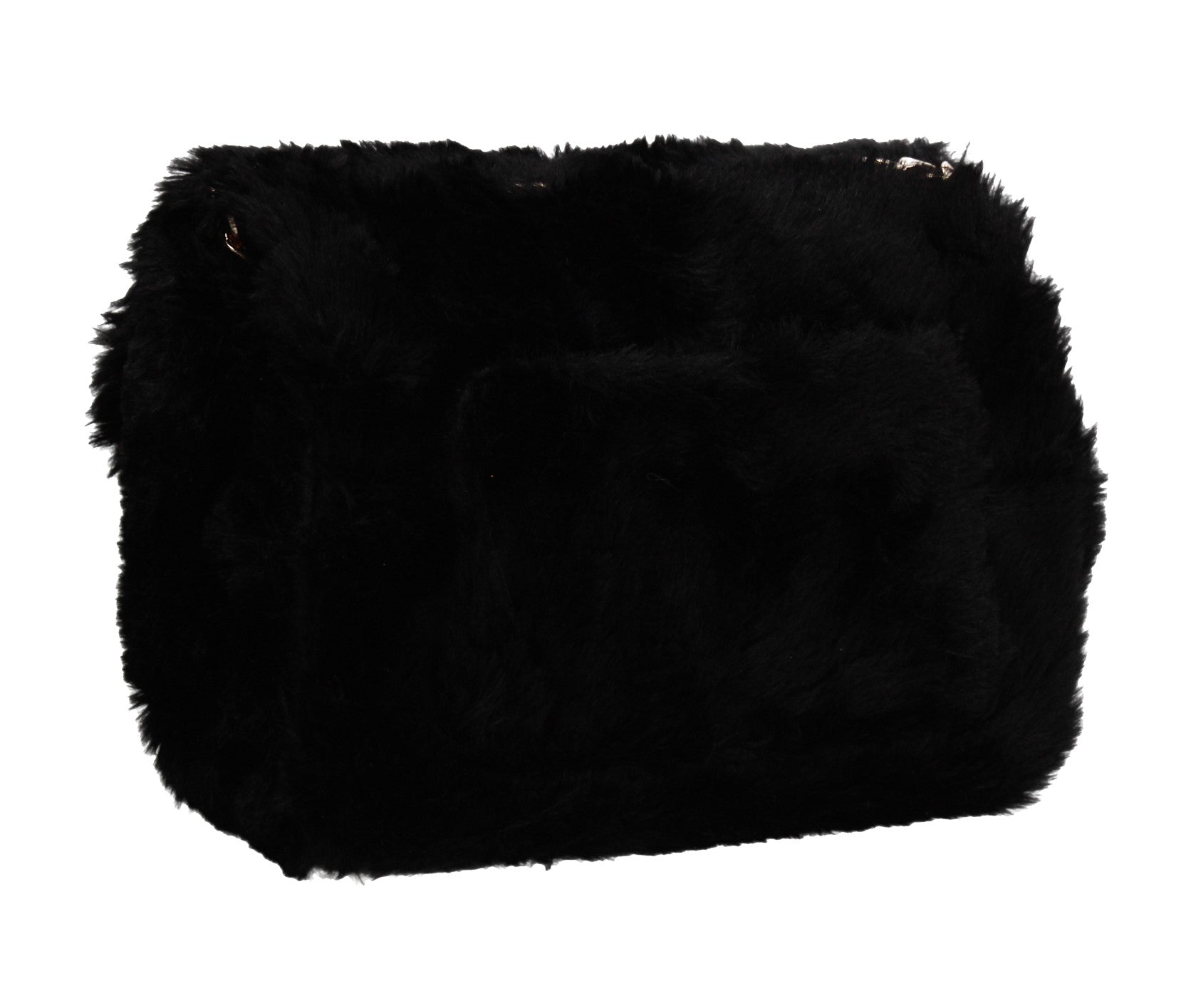 SWANKYSWANS Carson Faux Fur Clutch Bag Black
