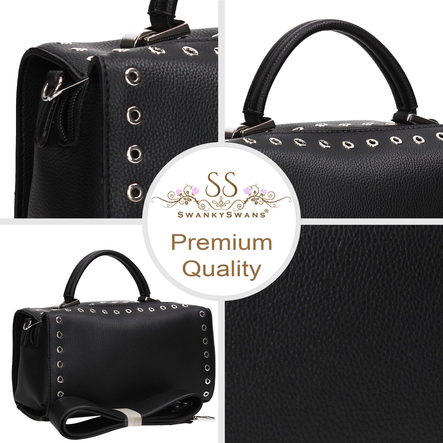 Buy your Anna Handbag Black Today! Buy with confidence from Swankyswans