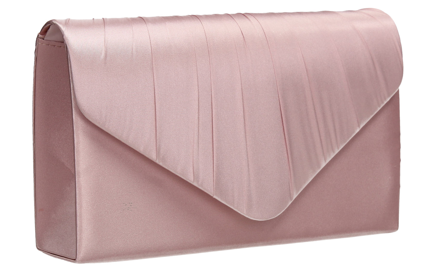 Chantel Beautiful Satin Envelope Clutch Bag Blush