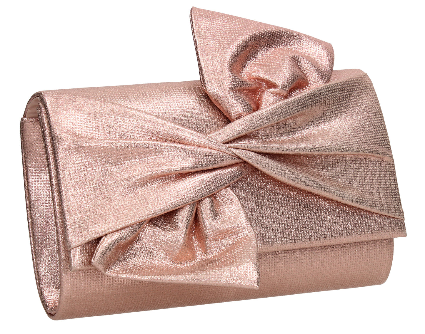 June Bow Style Clutch Bag Champagne