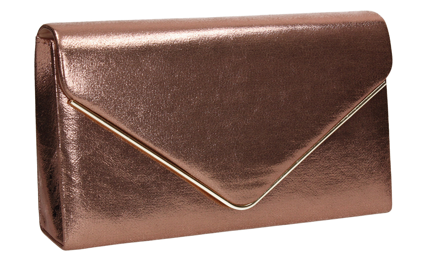 Poppy Synthetic Envelope Clutch Bag Champagne