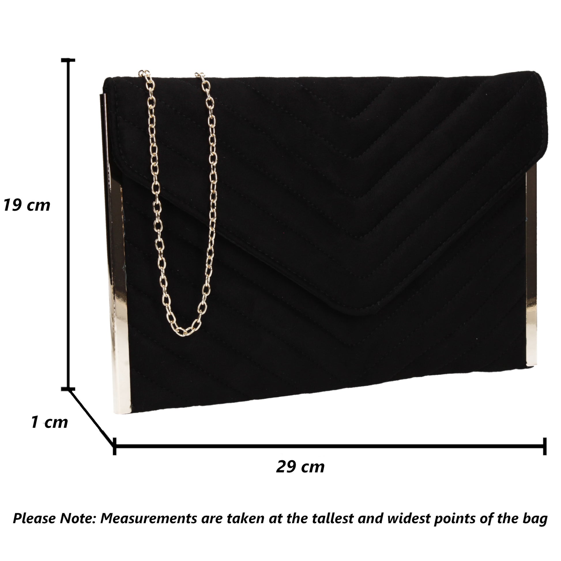 SWANKYSWANS Tessa Clutch Bag Black Cute Cheap Clutch Bag For Weddings School and Work