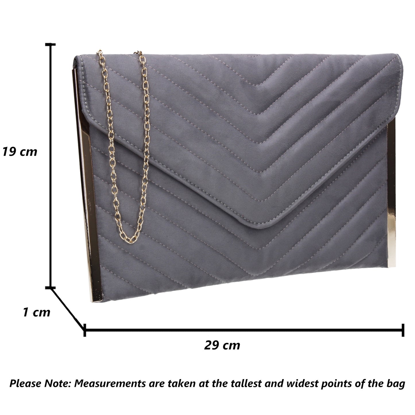 SWANKYSWANS Tessa Clutch Bag Grey Cute Cheap Clutch Bag For Weddings School and Work