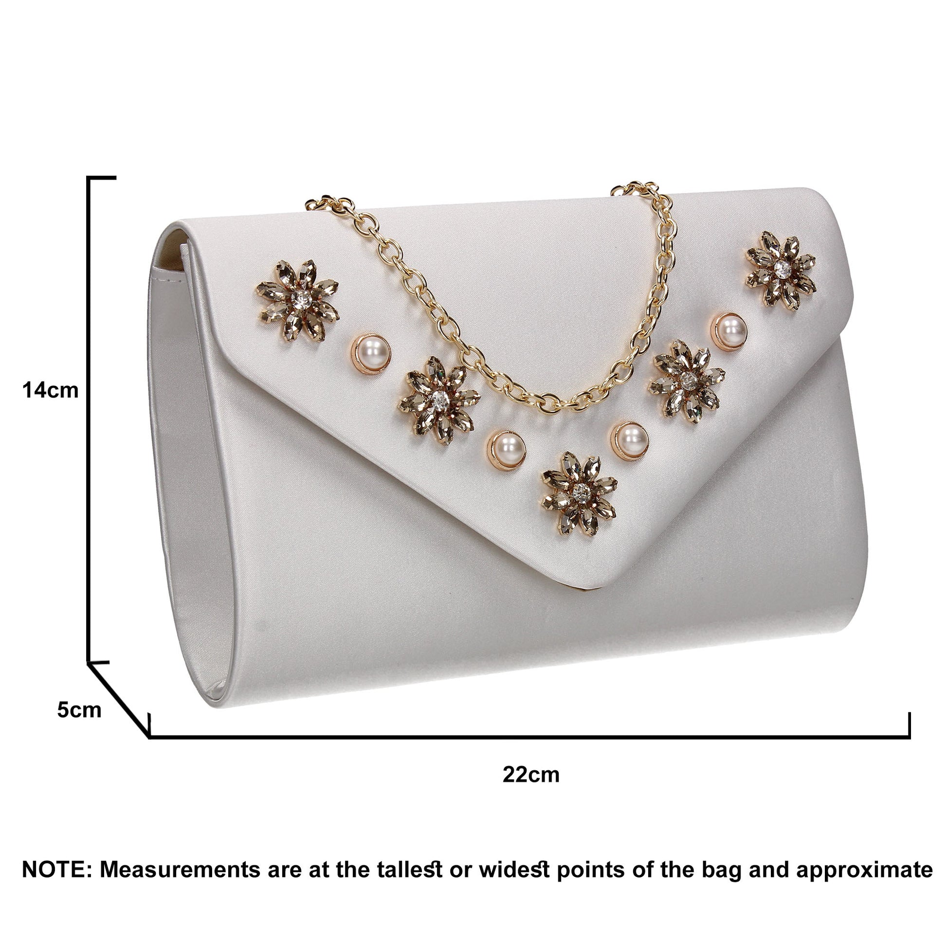 SWANKYSWANS Leila Clutch Bag Cream Cute Cheap Clutch Bag For Weddings School and Work