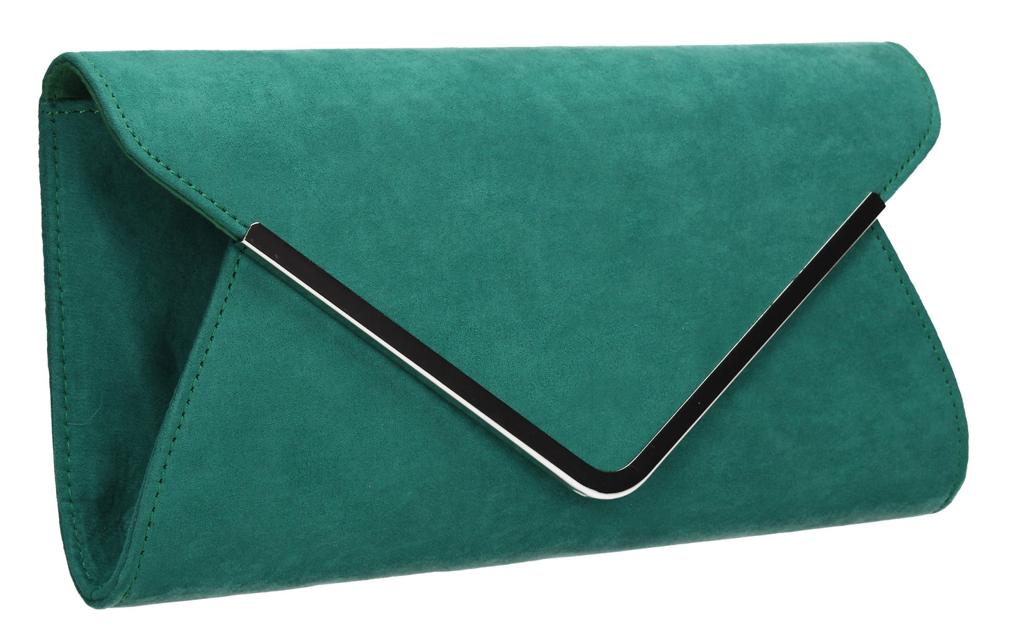 SWANKYSWANS Karlie Suede Clutch Bag Green Cute Cheap Clutch Bag For Weddings School and Work