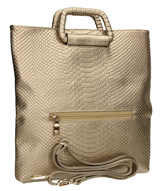 SWANKYSWANS Kara Fold Over Clutch Bag Gold Cute Cheap Clutch Bag For Weddings School and Work