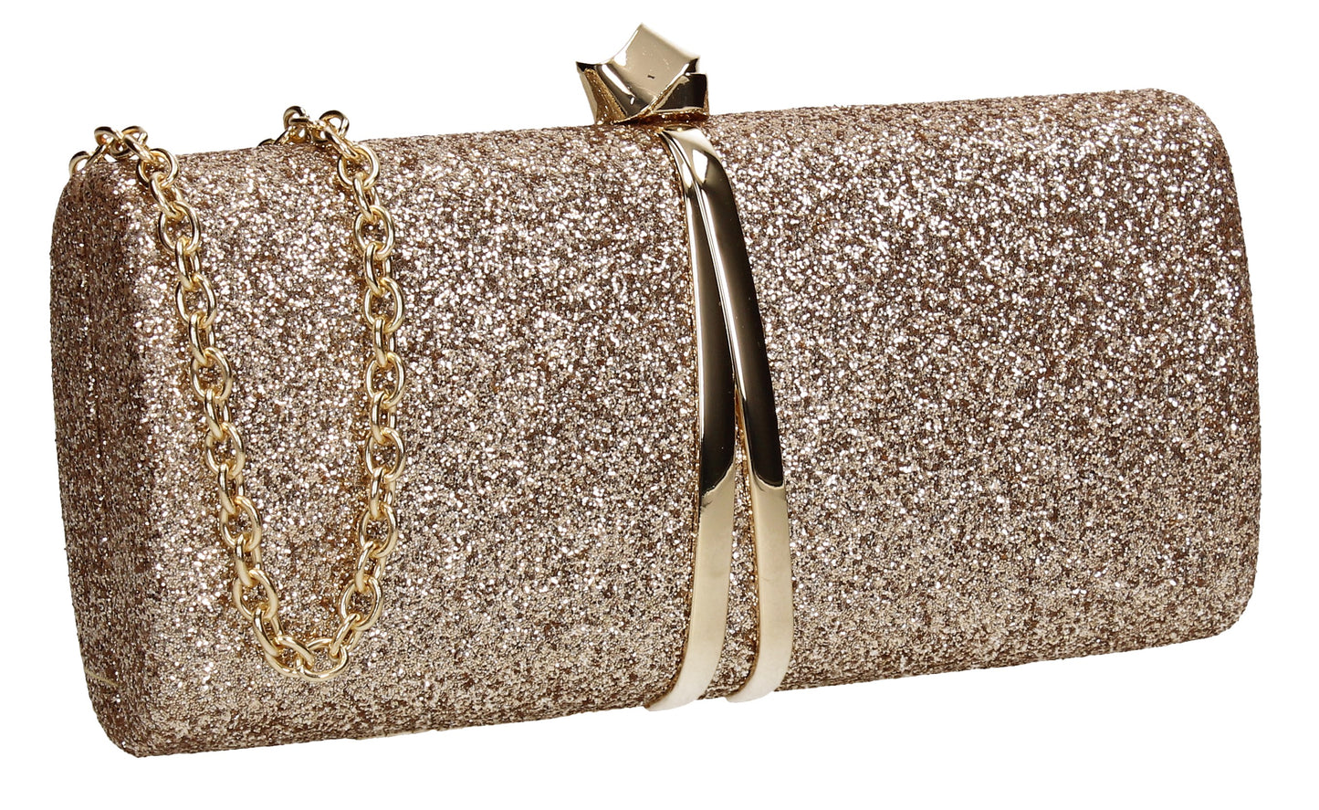 SWANKYSWANS Daisy Clutch Bag Gold Cute Cheap Clutch Bag For Weddings School and Work