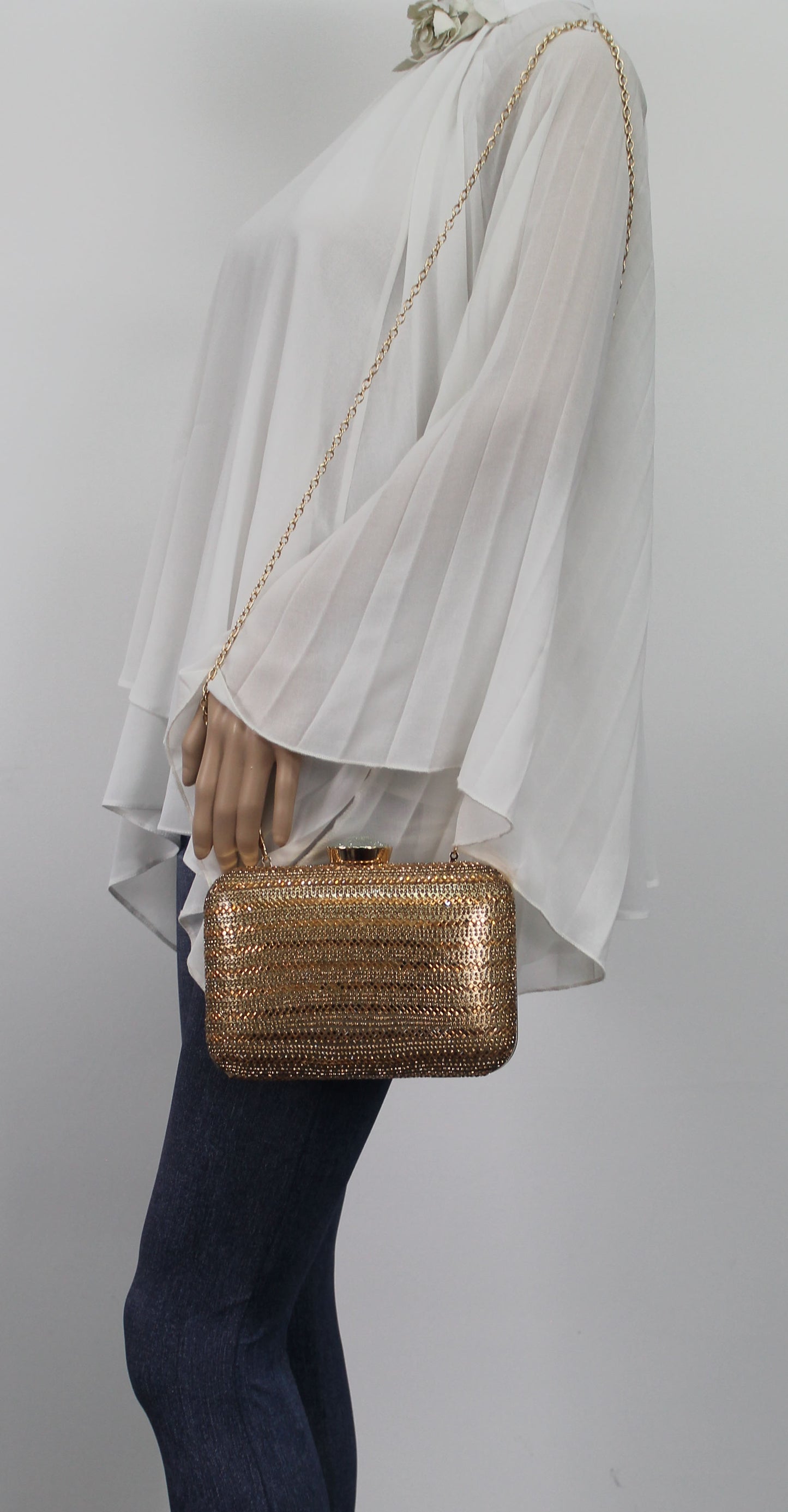 SWANKYSWANS Jane Clutch Bag Gold Cute Cheap Clutch Bag For Weddings School and Work