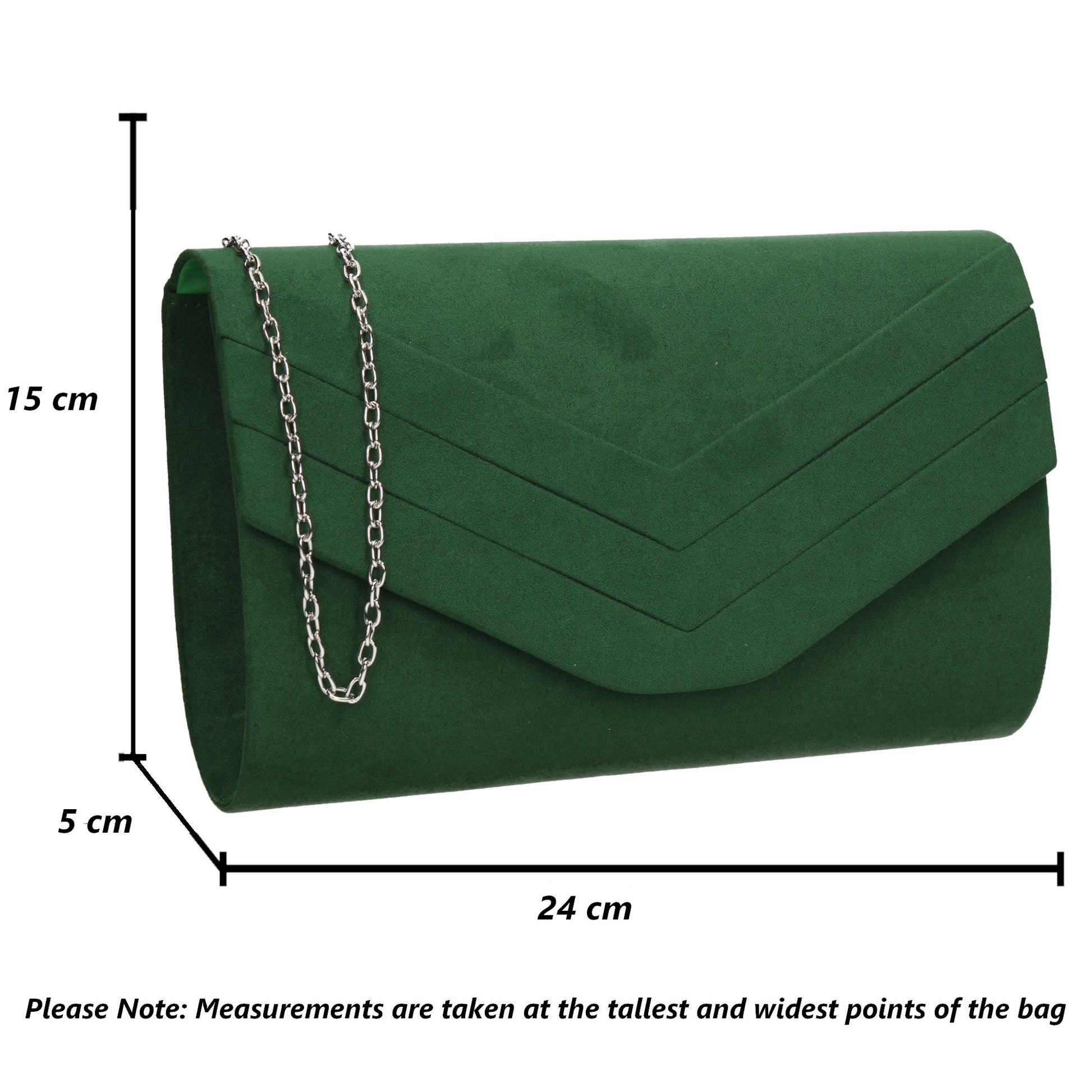 SWANKYSWANS Samantha V Detail Clutch Bag Green