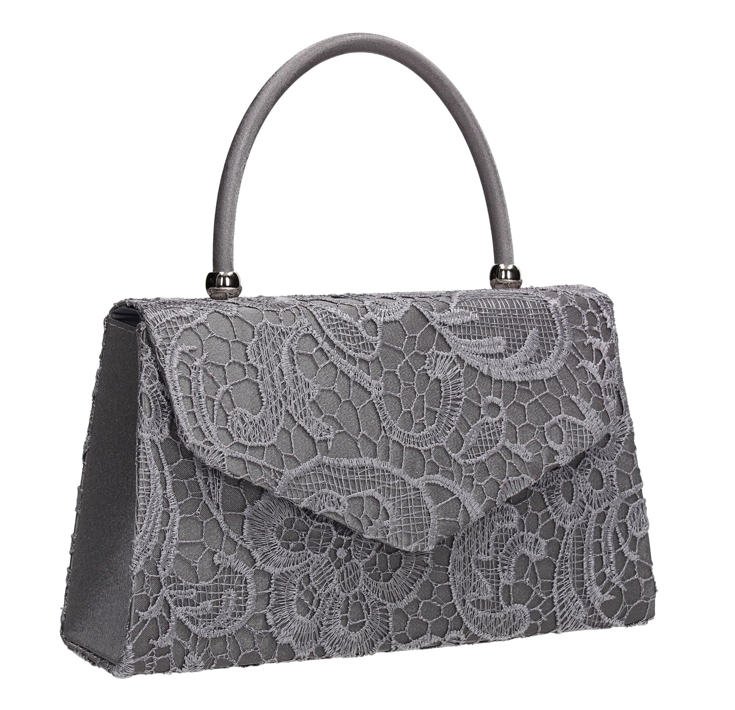 Kendall Lace Clutch Bag Grey