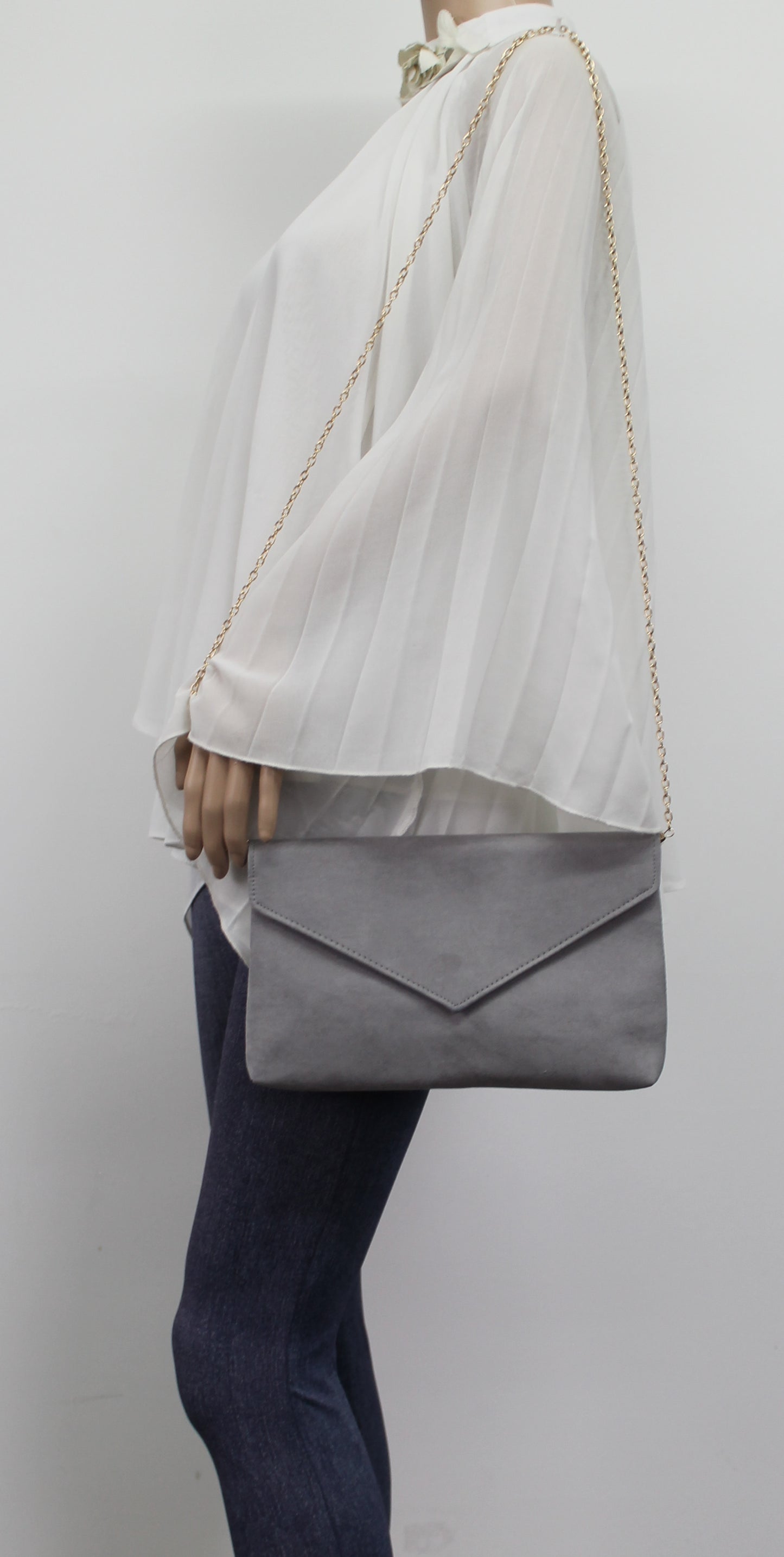 SWANKYSWANS Rosa Clutch Bag Grey Cute Cheap Clutch Bag For Weddings School and Work