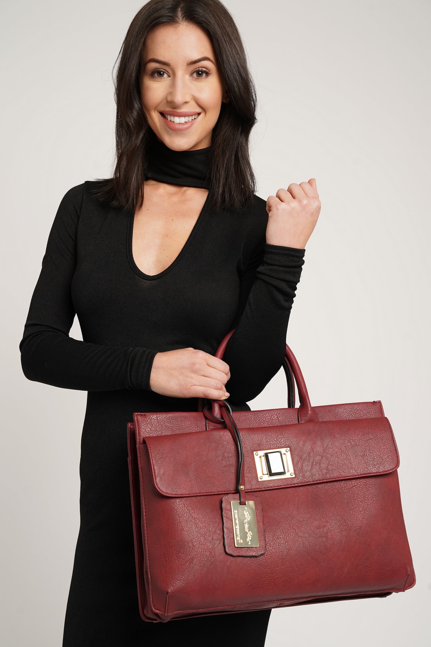 Elle Business Handbag Burgundy